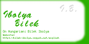 ibolya bilek business card